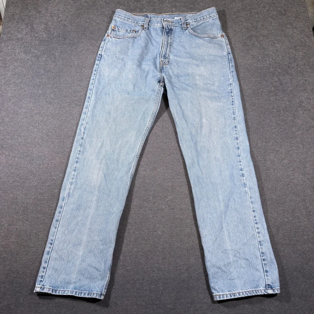 Vintage Levi's 505 Jeans Mens 32x30 Blue Straight Leg Light Wash Denim Paper Tag